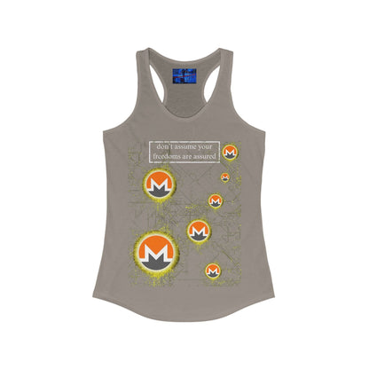 Monero DAYFAA DKcolors Women's Racerback Tank Top by cypherpunkgear – cypherpunkgear.com | Cypherpunk Merch