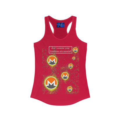 Monero DAYFAA DKcolors Women's Racerback Tank Top by cypherpunkgear – cypherpunkgear.com | Cypherpunk Merch