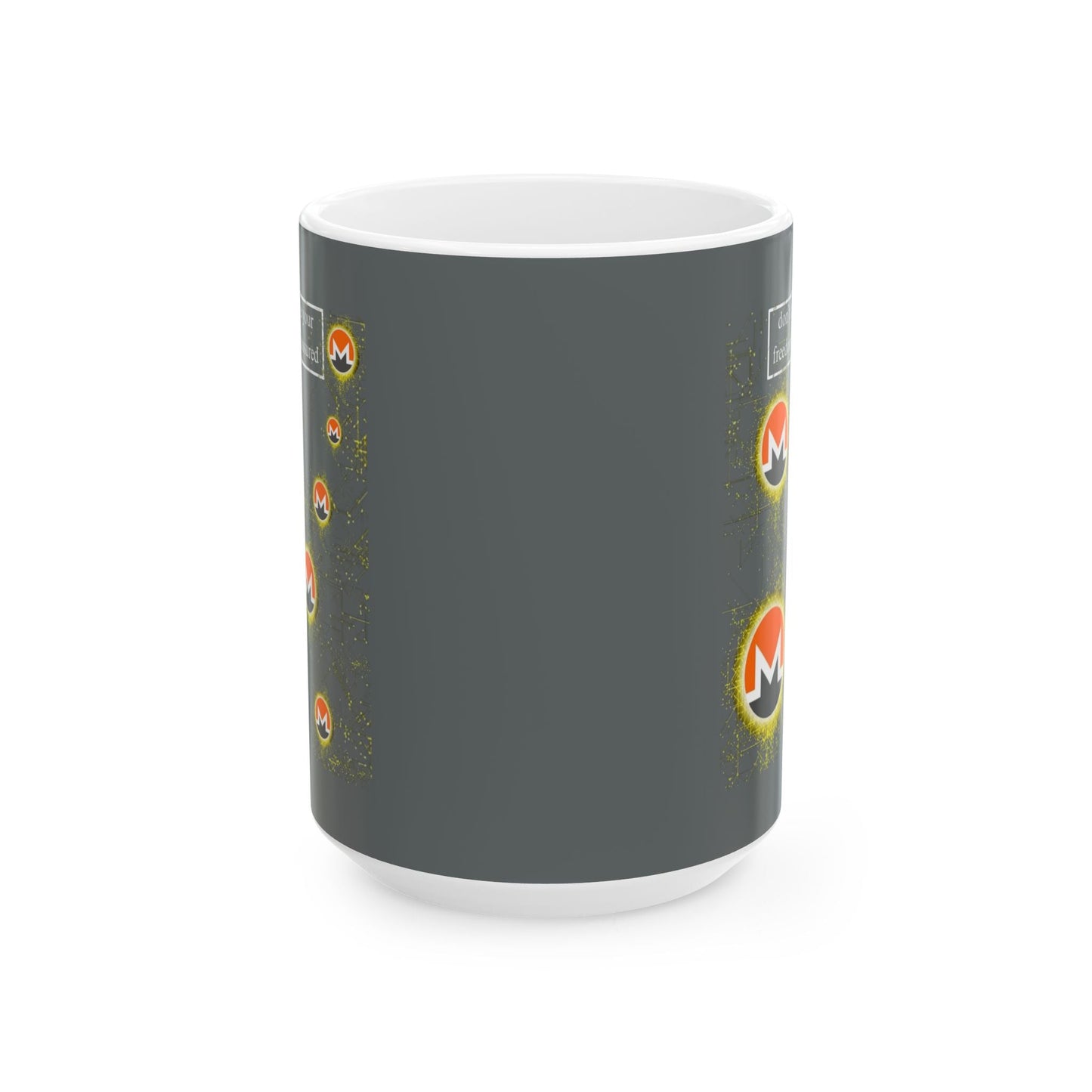 Monero DAYFAA Gray Mug by cypherpunkgear – cypherpunkgear.com | Cypherpunk Merch