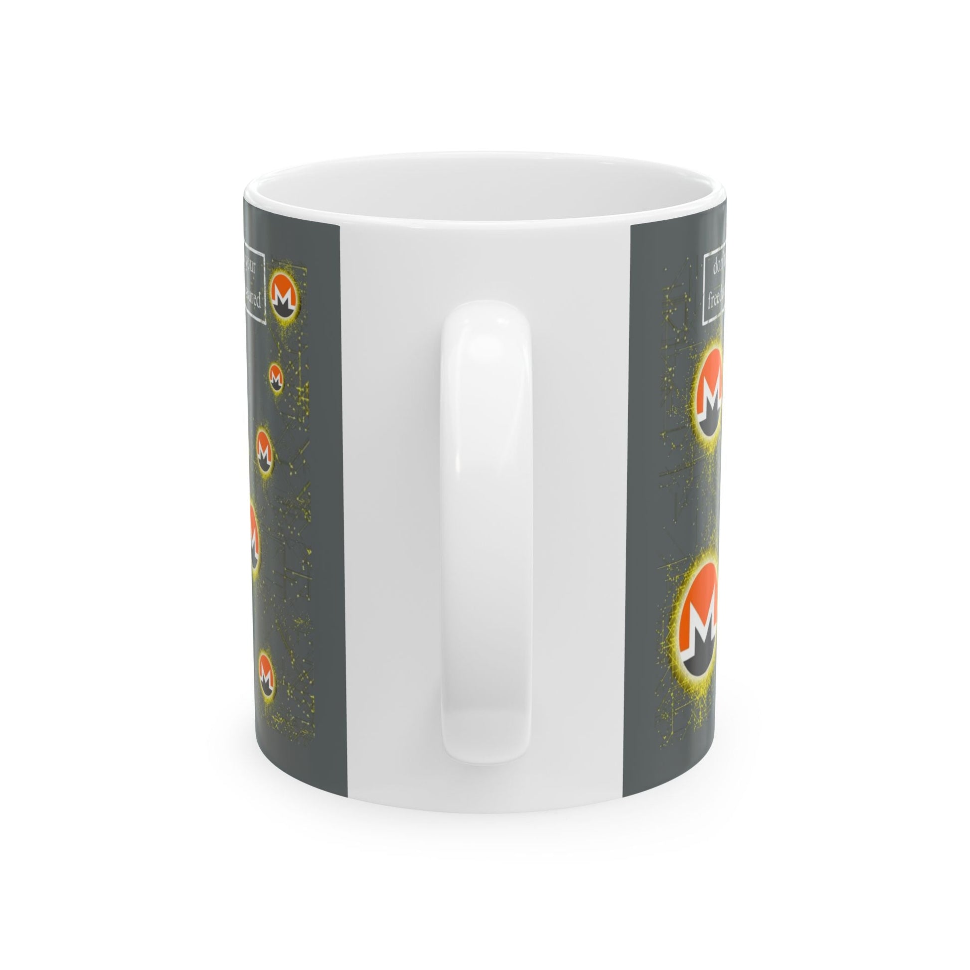 Monero DAYFAA Gray Mug by cypherpunkgear – cypherpunkgear.com | Cypherpunk Merch