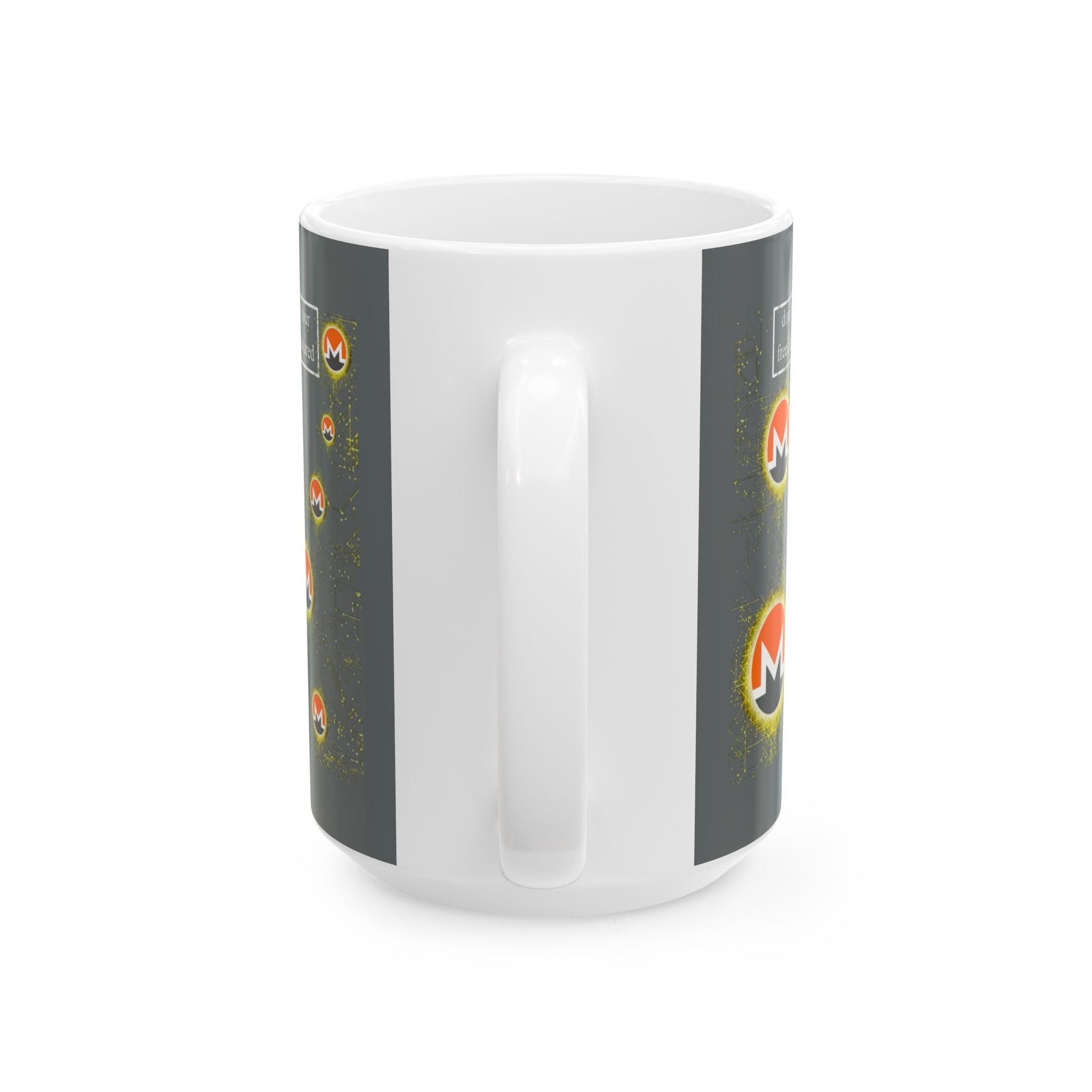 Monero DAYFAA Gray Mug by cypherpunkgear – cypherpunkgear.com | Cypherpunk Merch
