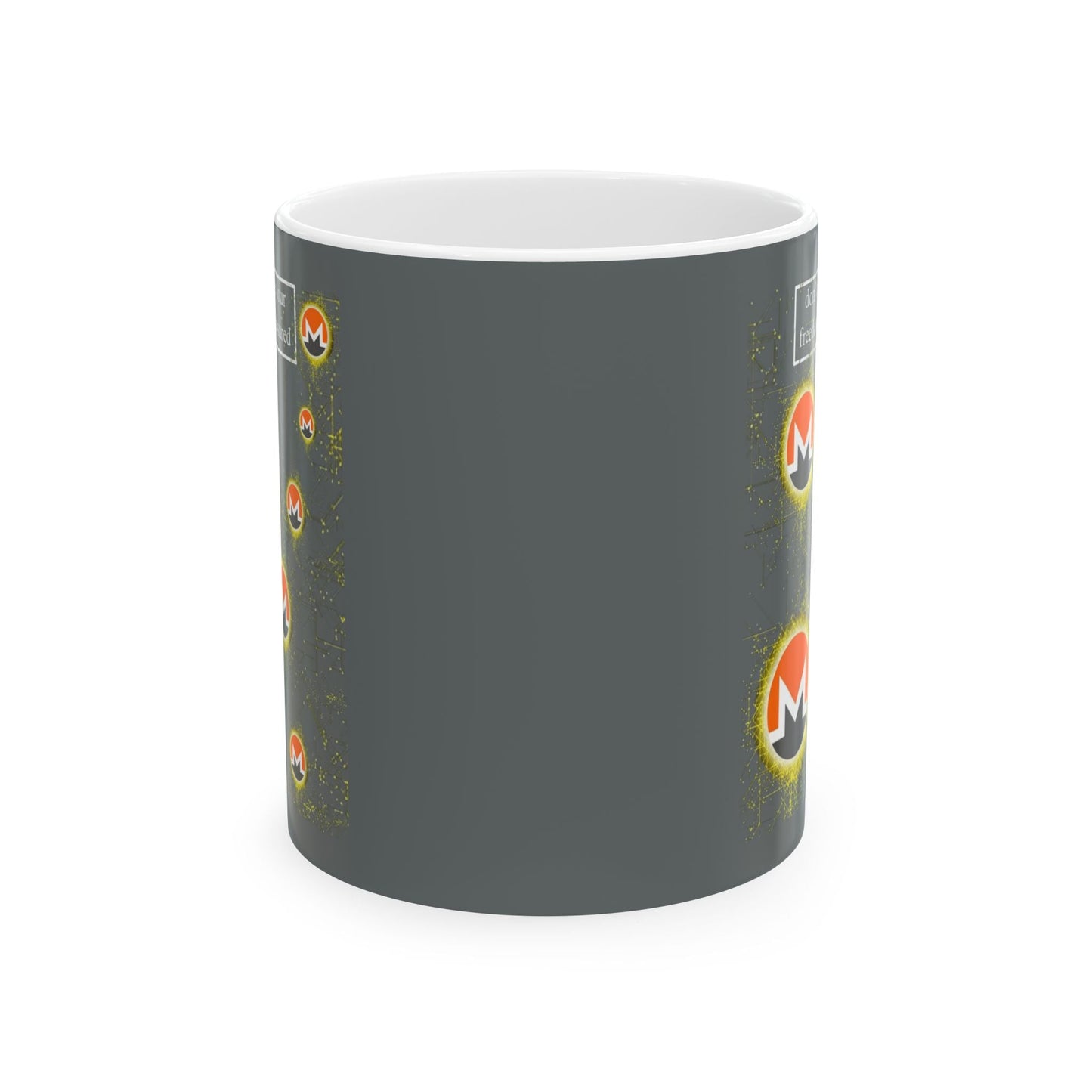 Monero DAYFAA Gray Mug by cypherpunkgear – cypherpunkgear.com | Cypherpunk Merch