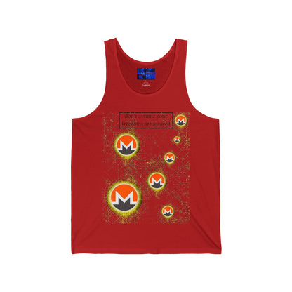 Monero DAYFAA LTcolors Unisex Jersey Tank Top by cypherpunkgear – cypherpunkgear.com | Cypherpunk Merch