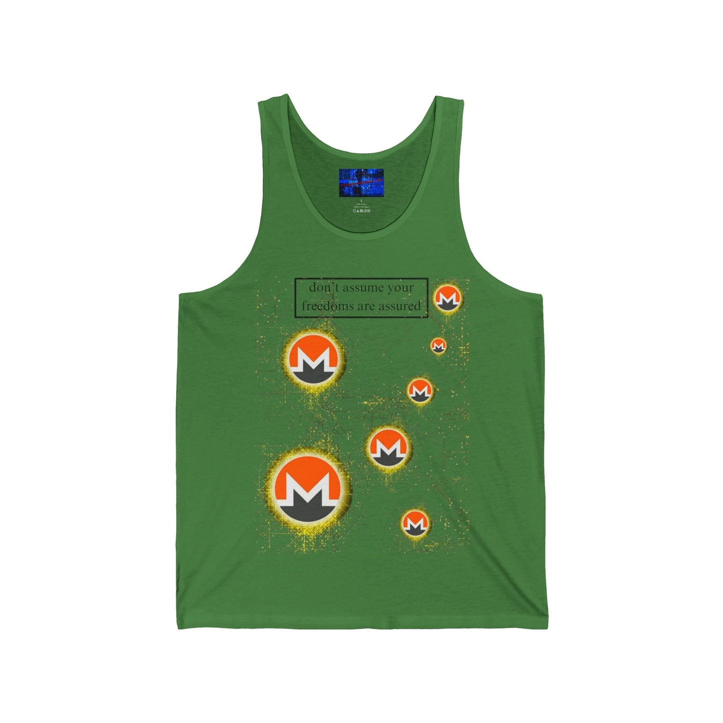 Monero DAYFAA LTcolors Unisex Jersey Tank Top by cypherpunkgear – cypherpunkgear.com | Cypherpunk Merch