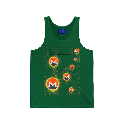 Monero DAYFAA LTcolors Unisex Jersey Tank Top by cypherpunkgear – cypherpunkgear.com | Cypherpunk Merch