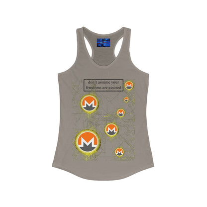 Monero DAYFAA LTcolors Women's Racerback Tank Top by cypherpunkgear – cypherpunkgear.com | Cypherpunk Merch