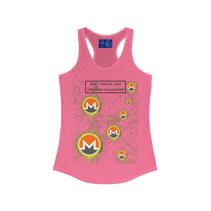 Monero DAYFAA LTcolors Women's Racerback Tank Top by cypherpunkgear – cypherpunkgear.com | Cypherpunk Merch