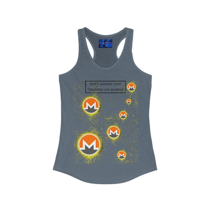 Monero DAYFAA LTcolors Women's Racerback Tank Top by cypherpunkgear – cypherpunkgear.com | Cypherpunk Merch
