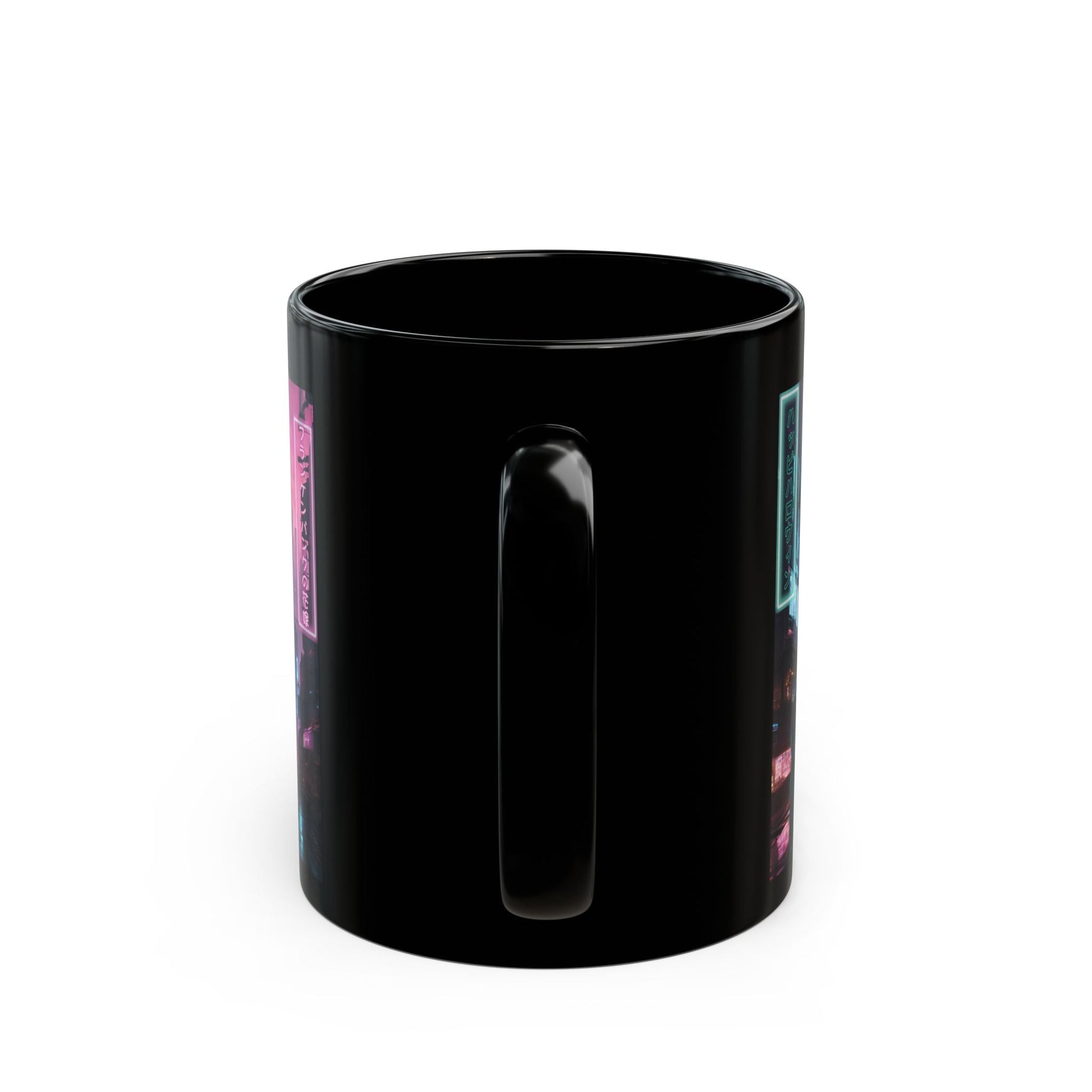 Neon Bride of Frankenstein Black Mug by CreepyCrafts.boo – cypherpunkgear.com | Cypherpunk Merch