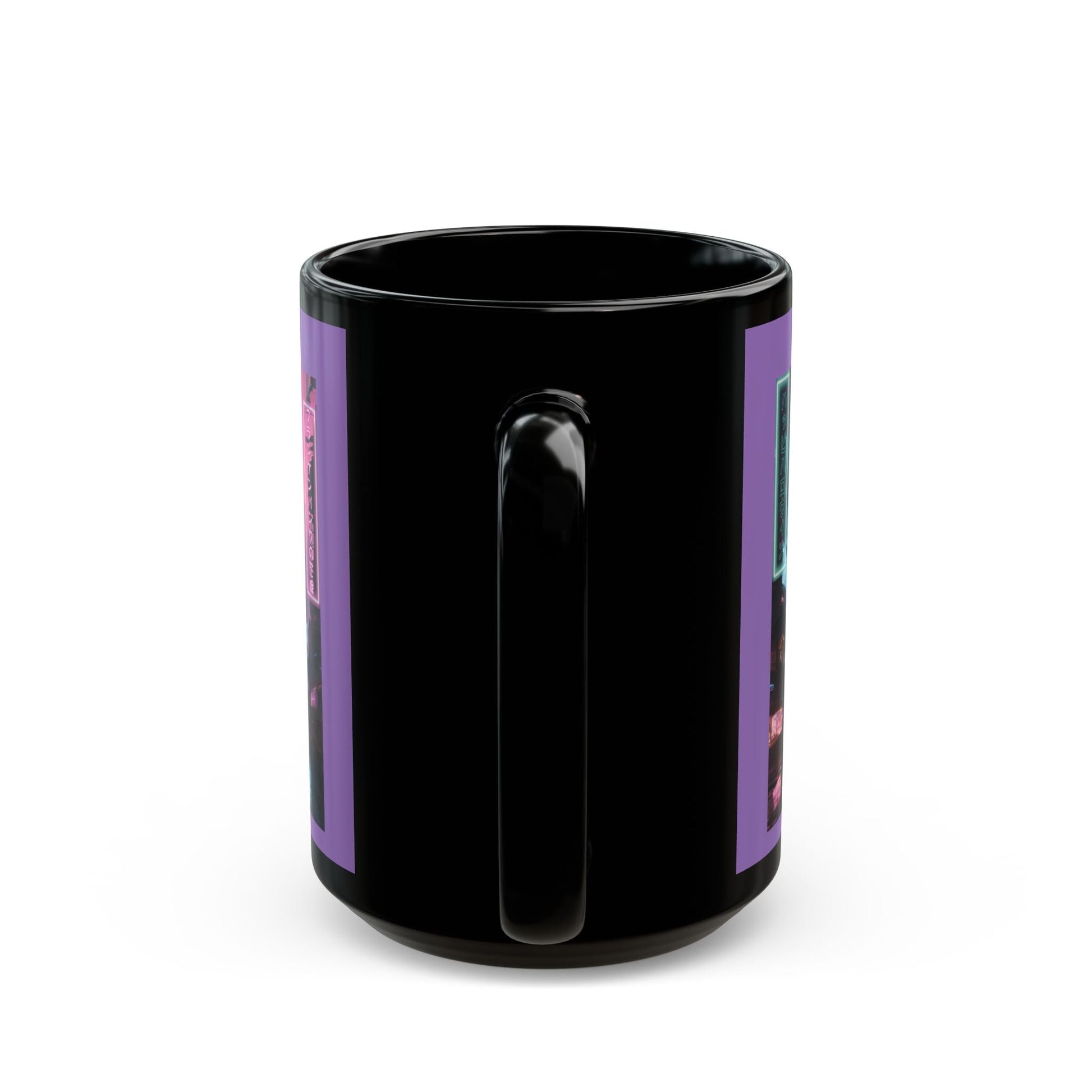 Neon Bride of Frankenstein Purple Mug by CreepyCrafts.boo – cypherpunkgear.com | Cypherpunk Merch