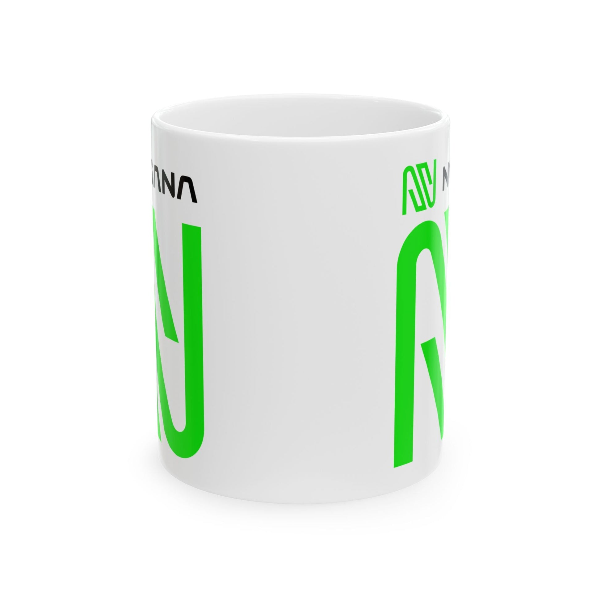 Nosana (NOS) White Mug by cypherpunkgear – cypherpunkgear.com | Cypherpunk Merch