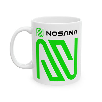 Nosana (NOS) White Mug by cypherpunkgear – cypherpunkgear.com | Cypherpunk Merch
