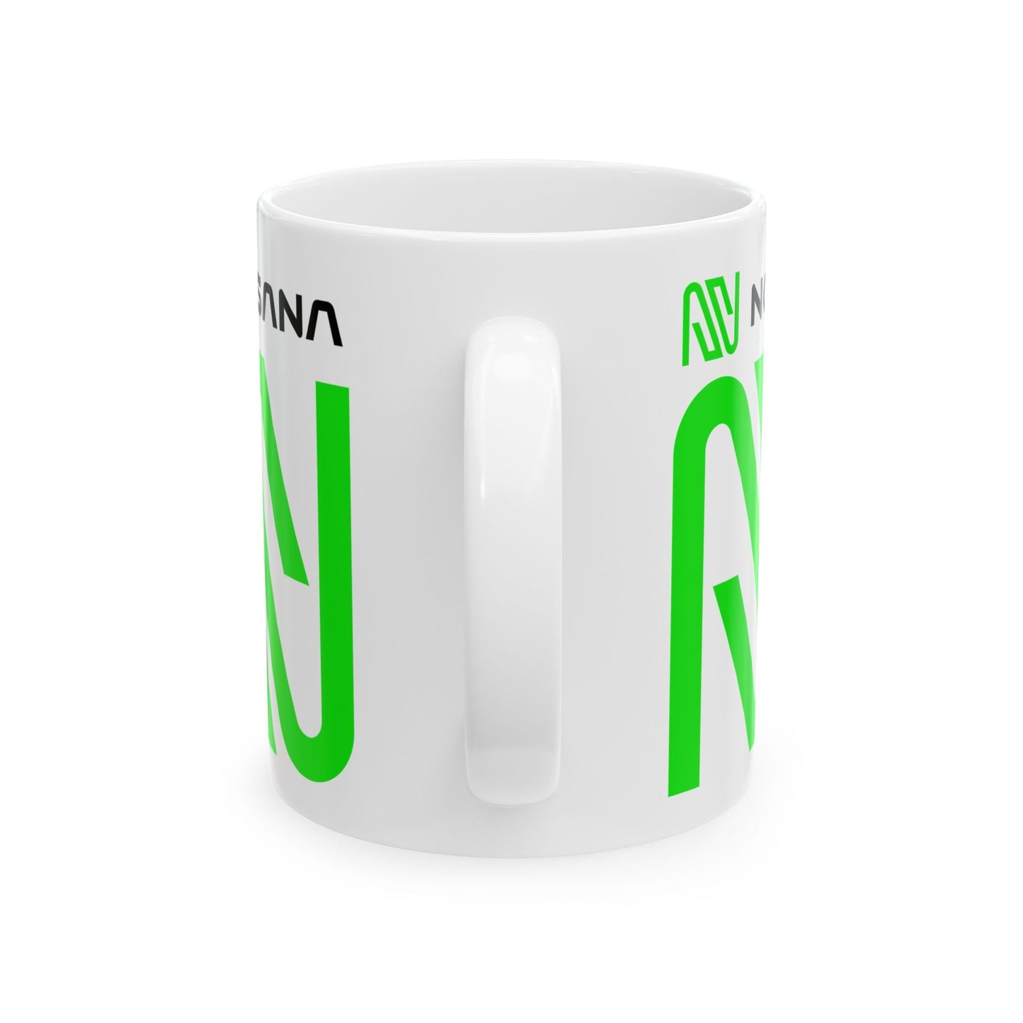 Nosana (NOS) White Mug by cypherpunkgear – cypherpunkgear.com | Cypherpunk Merch