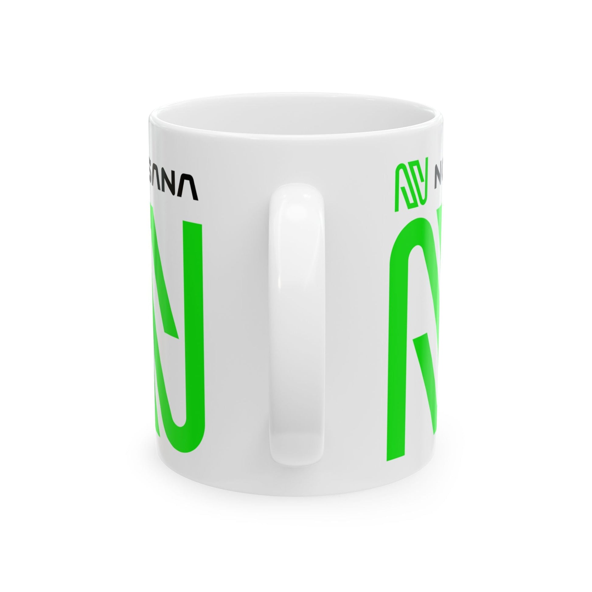 Nosana (NOS) White Mug by cypherpunkgear – cypherpunkgear.com | Cypherpunk Merch