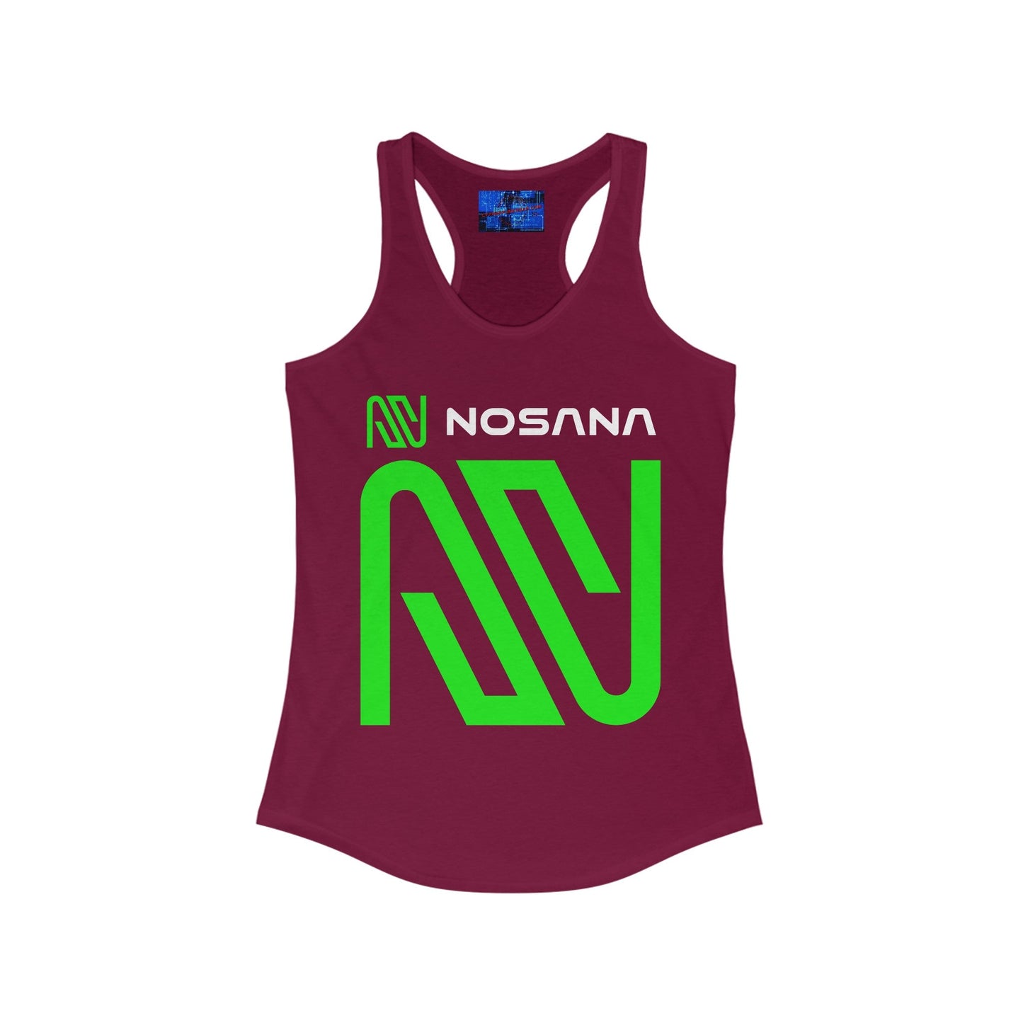 Nosana (NOS) Women's Racerback Tank Top by cypherpunkgear – cypherpunkgear.com | Cypherpunk Merch