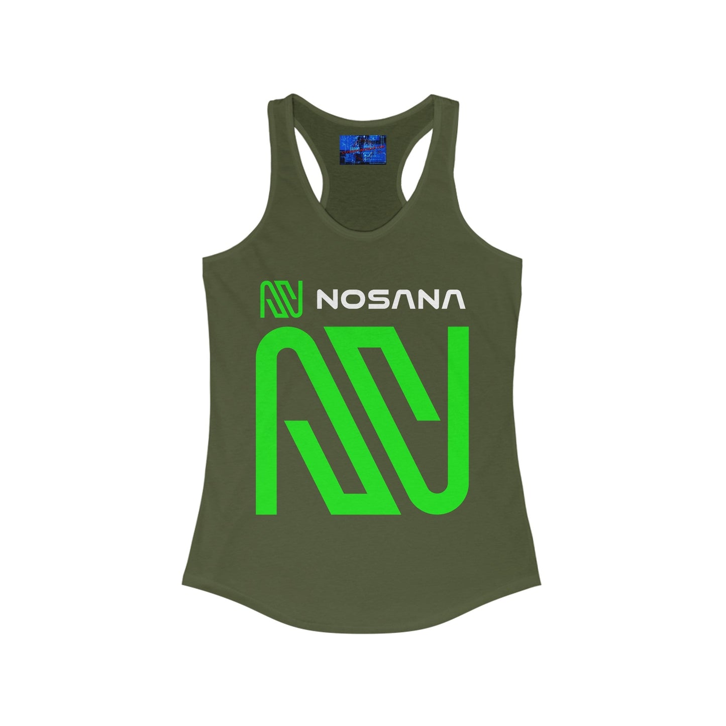 Nosana (NOS) Women's Racerback Tank Top by cypherpunkgear – cypherpunkgear.com | Cypherpunk Merch