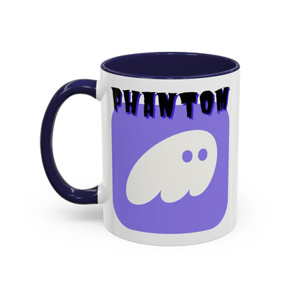 Phantom Hot Wallet Accent Mug by cypherpunkgear – cypherpunkgear.com | Cypherpunk Merch