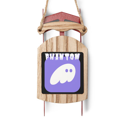 Phantom Hot Wallet Sled Ornament by cypherpunkgear – cypherpunkgear.com | Cypherpunk Merch