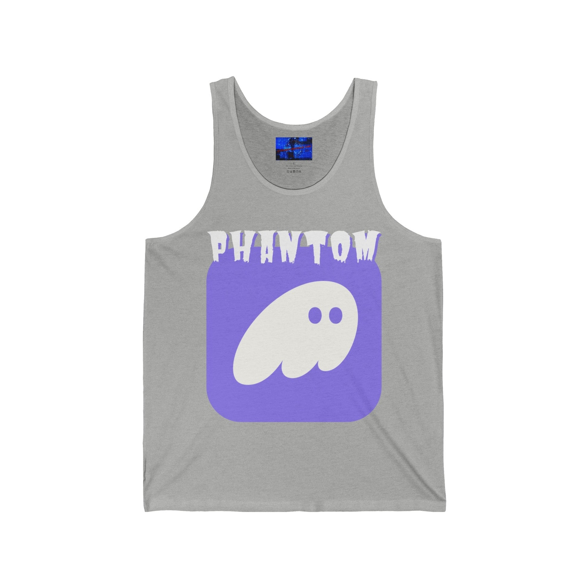 Phantom Hot Wallet Unisex Jersey Tank Top by cypherpunkgear – cypherpunkgear.com | Cypherpunk Merch