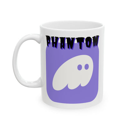 Phantom Hot Wallet White Mug by cypherpunkgear – cypherpunkgear.com | Cypherpunk Merch