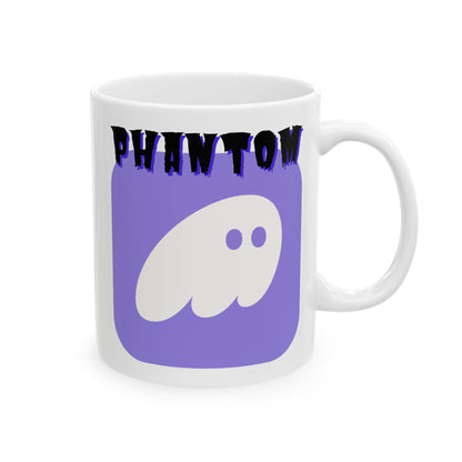 Phantom Hot Wallet White Mug by cypherpunkgear – cypherpunkgear.com | Cypherpunk Merch