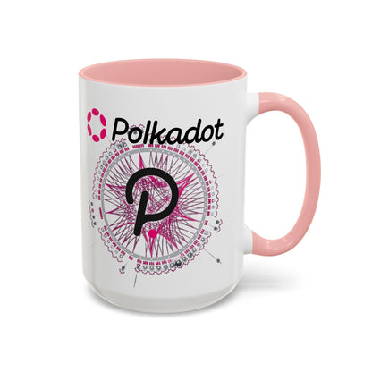 Polkadot (DOT) Accent Mug by cypherpunkgear – cypherpunkgear.com | Cypherpunk Merch