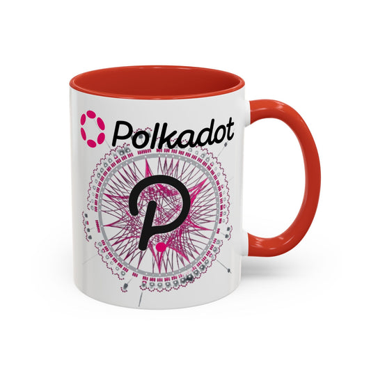 Polkadot (DOT) Accent Mug by cypherpunkgear – cypherpunkgear.com | Cypherpunk Merch
