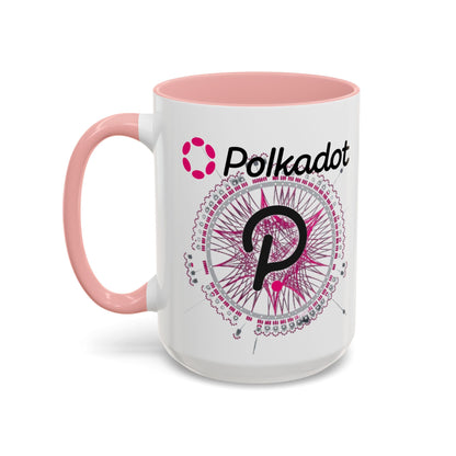 Polkadot (DOT) Accent Mug by cypherpunkgear – cypherpunkgear.com | Cypherpunk Merch