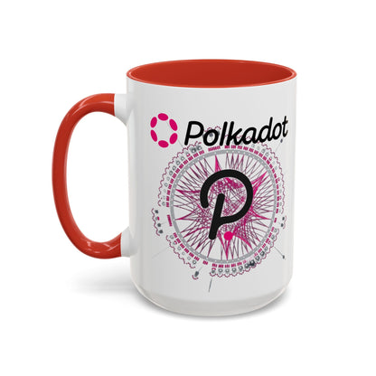 Polkadot (DOT) Accent Mug by cypherpunkgear – cypherpunkgear.com | Cypherpunk Merch