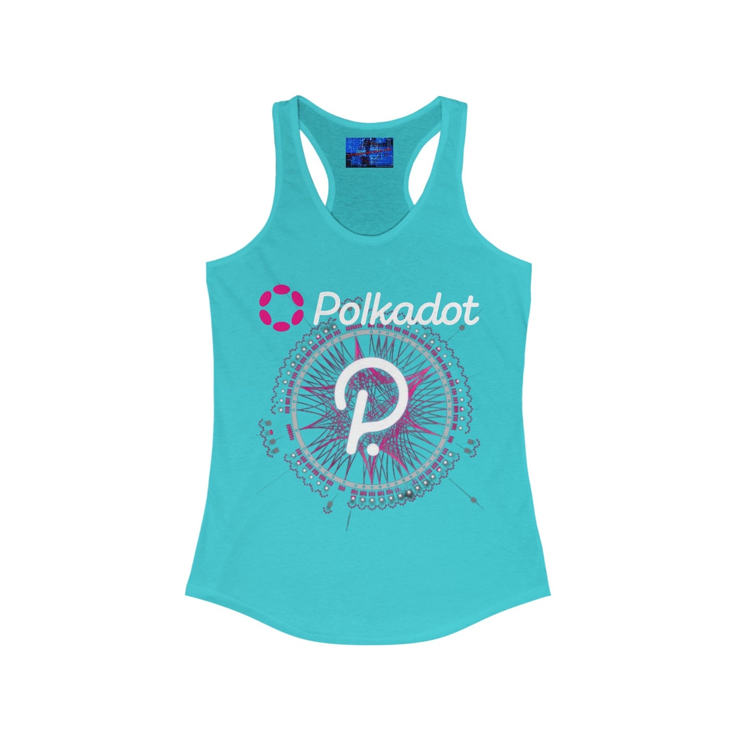Polkadot (DOT) Women's Racerback Tank Top by cypherpunkgear – cypherpunkgear.com | Cypherpunk Merch