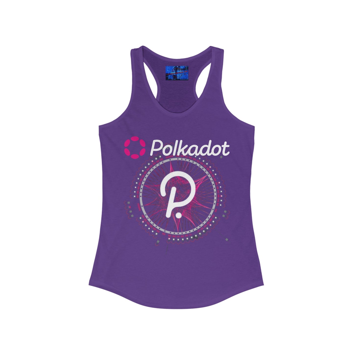 Polkadot (DOT) Women's Racerback Tank Top by cypherpunkgear – cypherpunkgear.com | Cypherpunk Merch