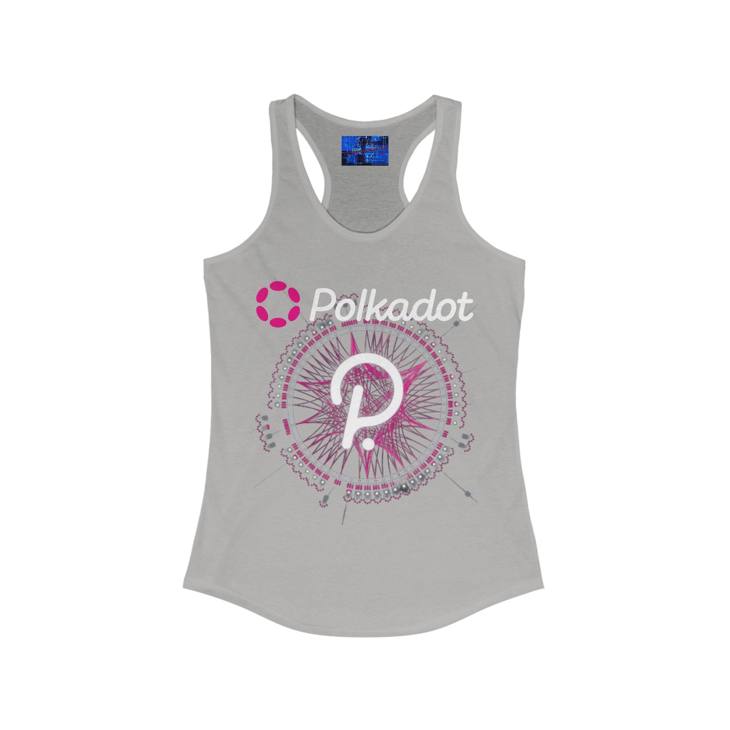 Polkadot (DOT) Women's Racerback Tank Top by cypherpunkgear – cypherpunkgear.com | Cypherpunk Merch