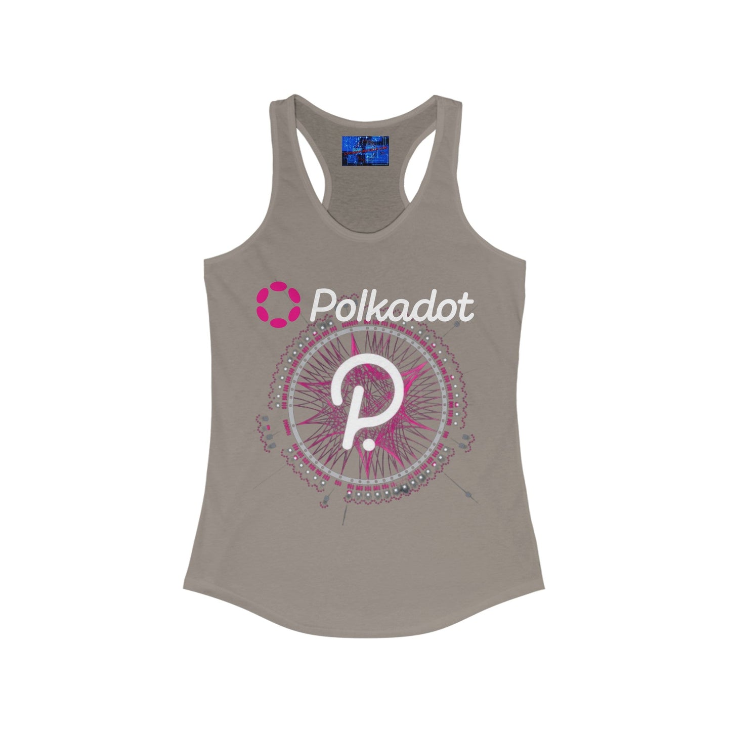 Polkadot (DOT) Women's Racerback Tank Top by cypherpunkgear – cypherpunkgear.com | Cypherpunk Merch
