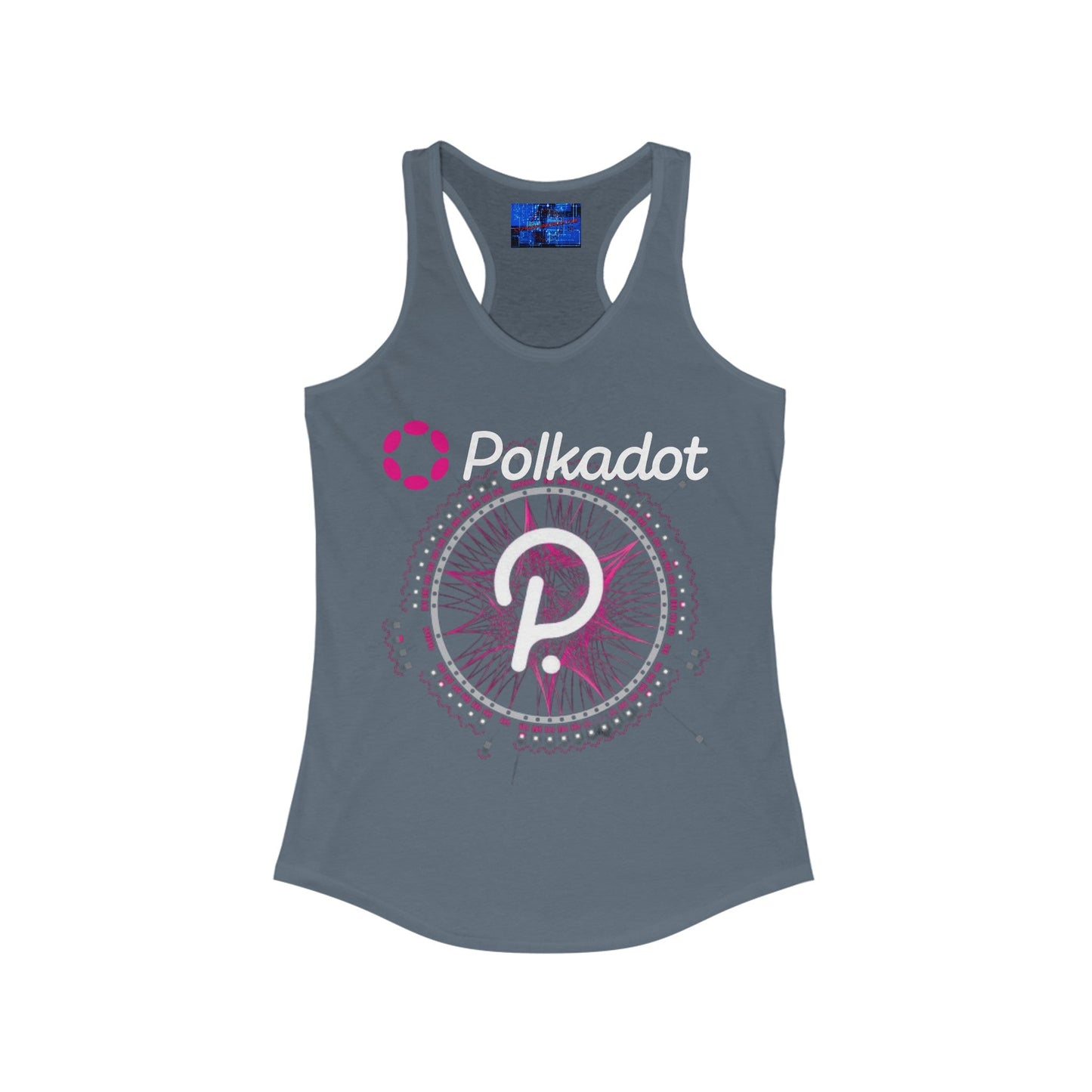 Polkadot (DOT) Women's Racerback Tank Top by cypherpunkgear – cypherpunkgear.com | Cypherpunk Merch
