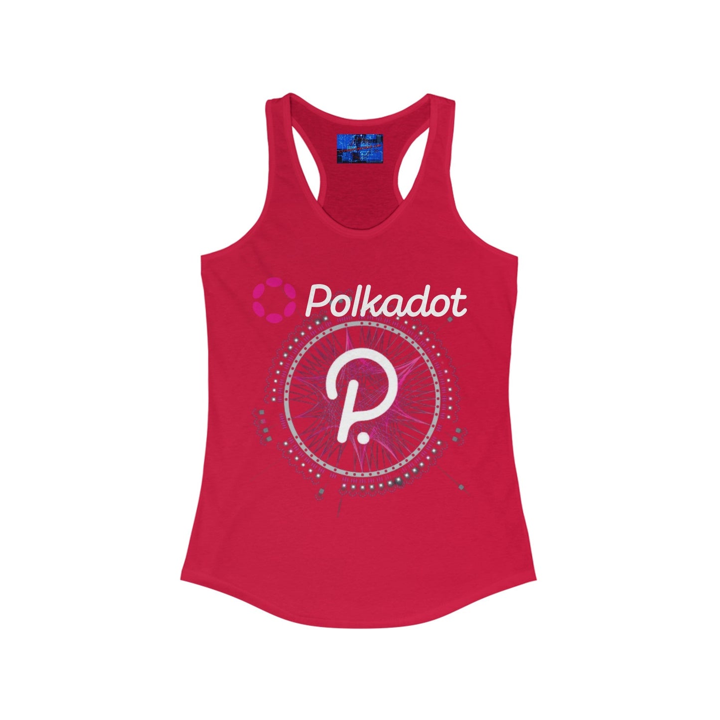 Polkadot (DOT) Women's Racerback Tank Top by cypherpunkgear – cypherpunkgear.com | Cypherpunk Merch