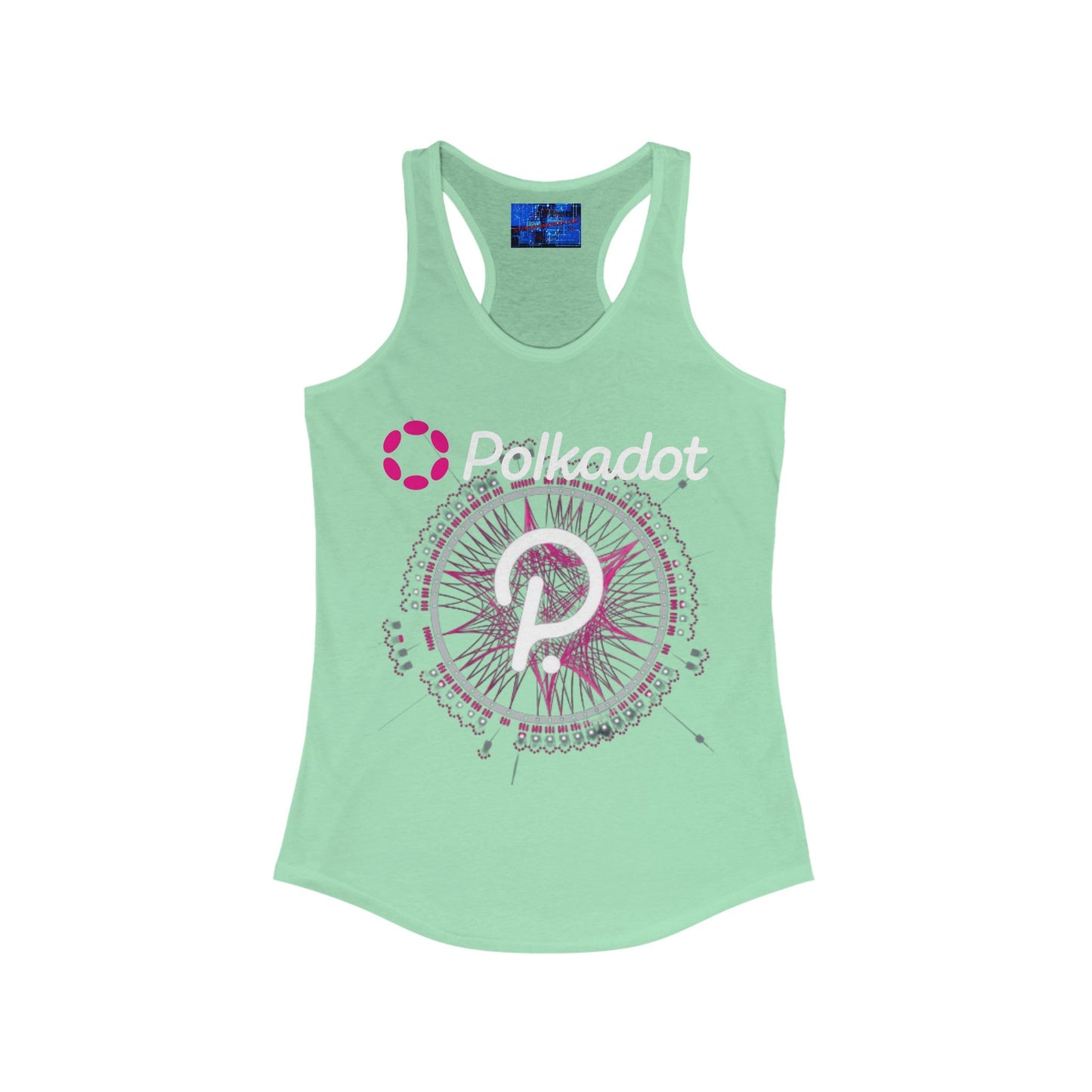 Polkadot (DOT) Women's Racerback Tank Top by cypherpunkgear – cypherpunkgear.com | Cypherpunk Merch