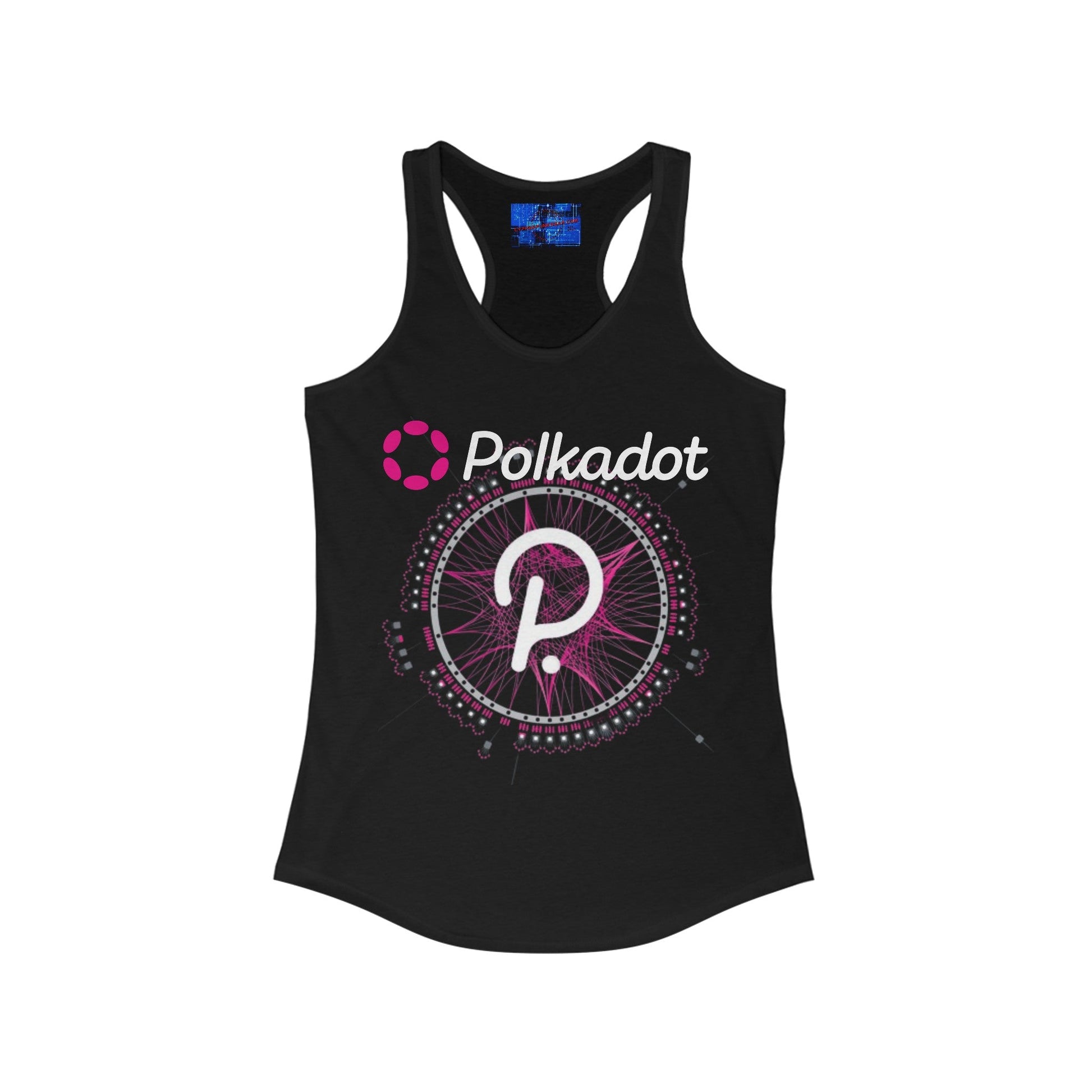 Polkadot (DOT) Women's Racerback Tank Top by cypherpunkgear – cypherpunkgear.com | Cypherpunk Merch