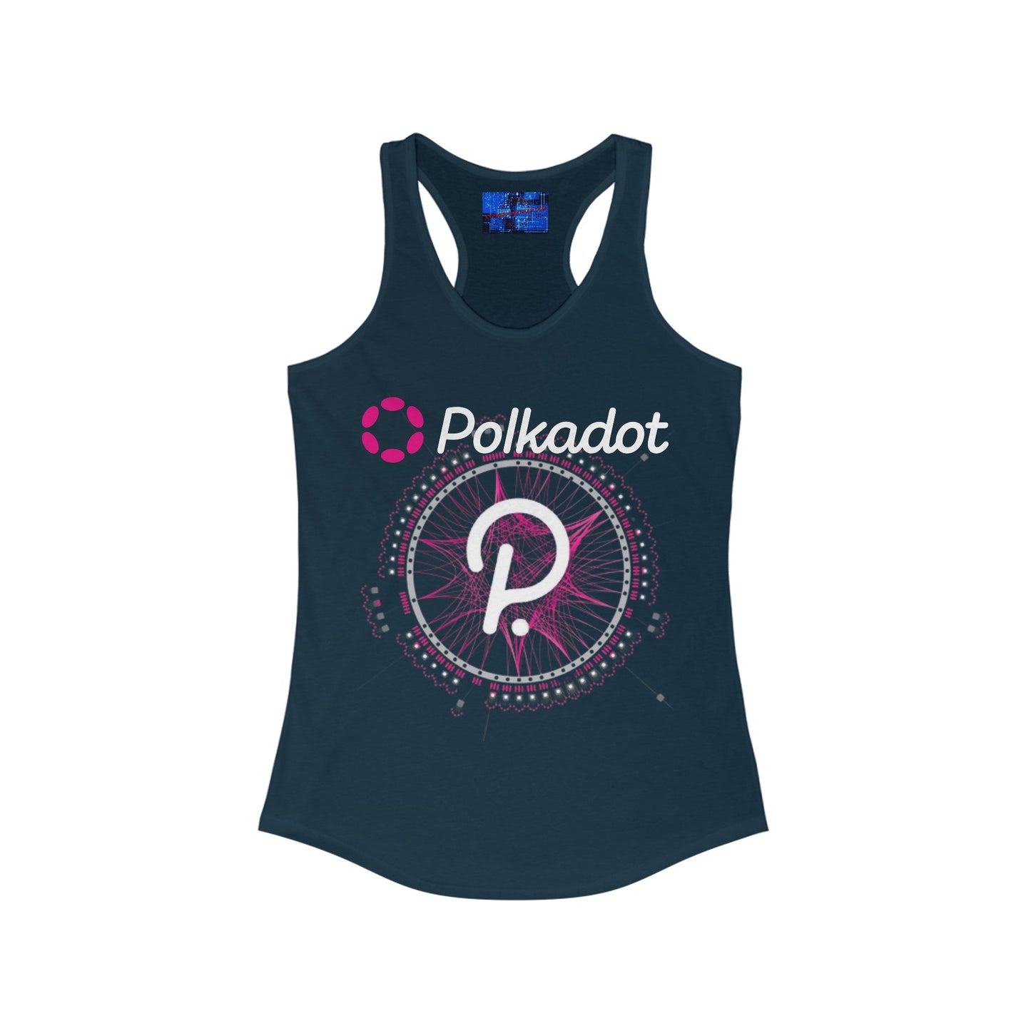 Polkadot (DOT) Women's Racerback Tank Top by cypherpunkgear – cypherpunkgear.com | Cypherpunk Merch