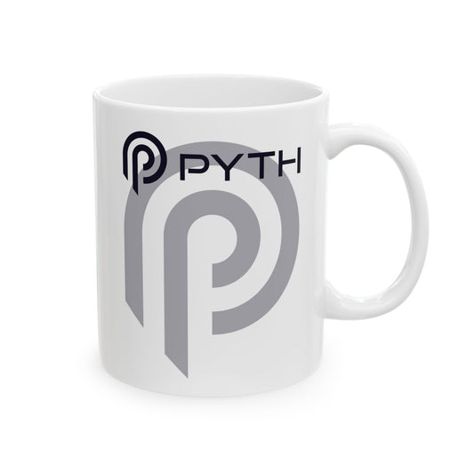 Pyth (PYTH) White Mug by cypherpunkgear – cypherpunkgear.com | Cypherpunk Merch