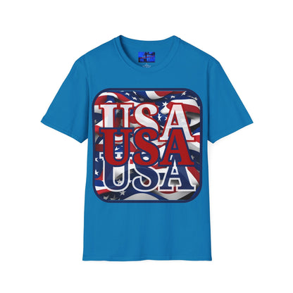 RED White and Blue USA Patriot DKcolors Unisex T-Shirt by cypherpunkgear – cypherpunkgear.com | Cypherpunk Merch