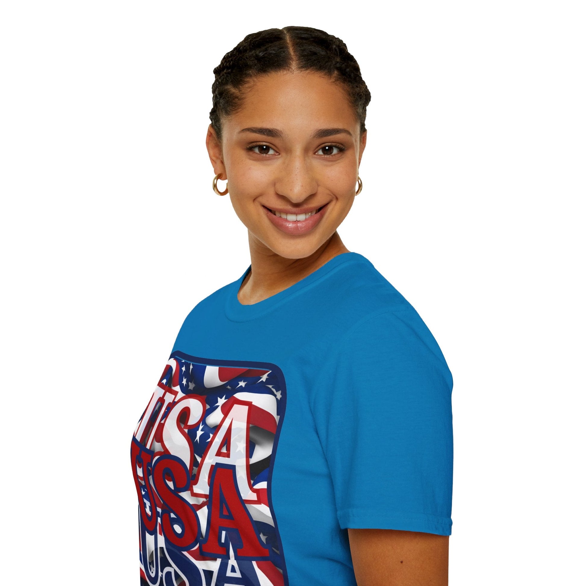 RED White and Blue USA Patriot DKcolors Unisex T-Shirt by cypherpunkgear – cypherpunkgear.com | Cypherpunk Merch