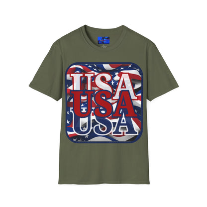 RED White and Blue USA Patriot DKcolors Unisex T-Shirt by cypherpunkgear – cypherpunkgear.com | Cypherpunk Merch