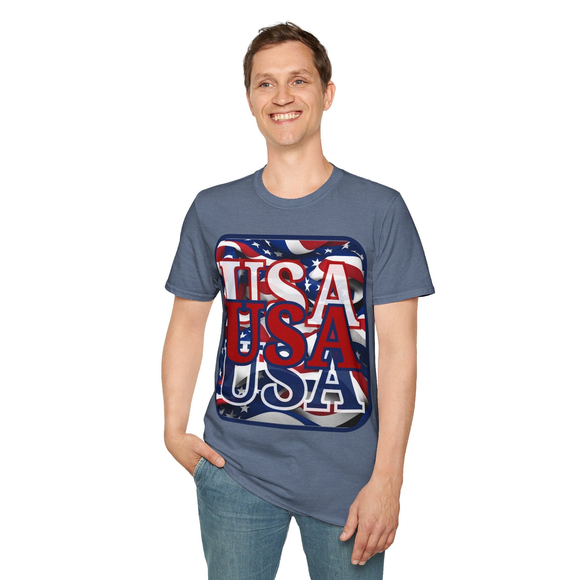 RED White and Blue USA Patriot DKcolors Unisex T-Shirt by cypherpunkgear – cypherpunkgear.com | Cypherpunk Merch