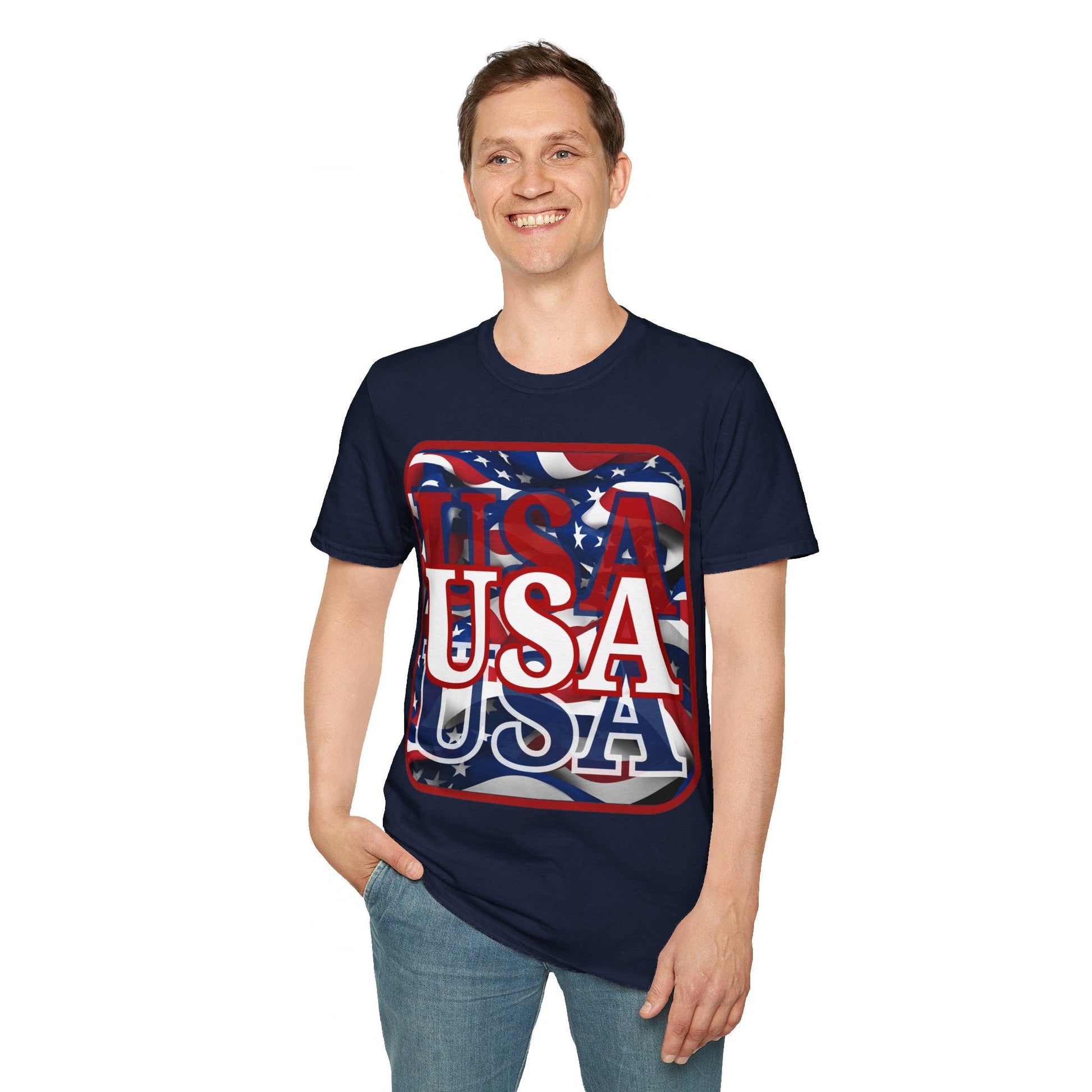 Red WHITE and Blue USA Patriot DKcolors Unisex T-Shirt by cypherpunkgear – cypherpunkgear.com | Cypherpunk Merch