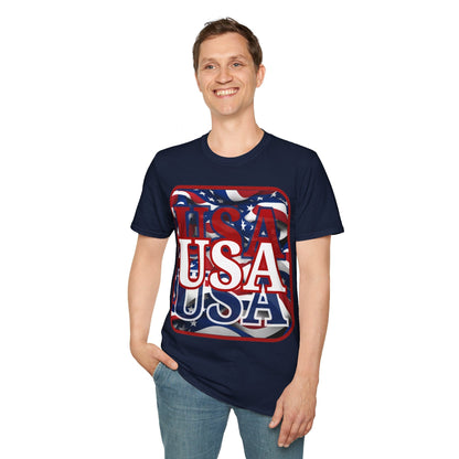 Red WHITE and Blue USA Patriot DKcolors Unisex T-Shirt by cypherpunkgear – cypherpunkgear.com | Cypherpunk Merch