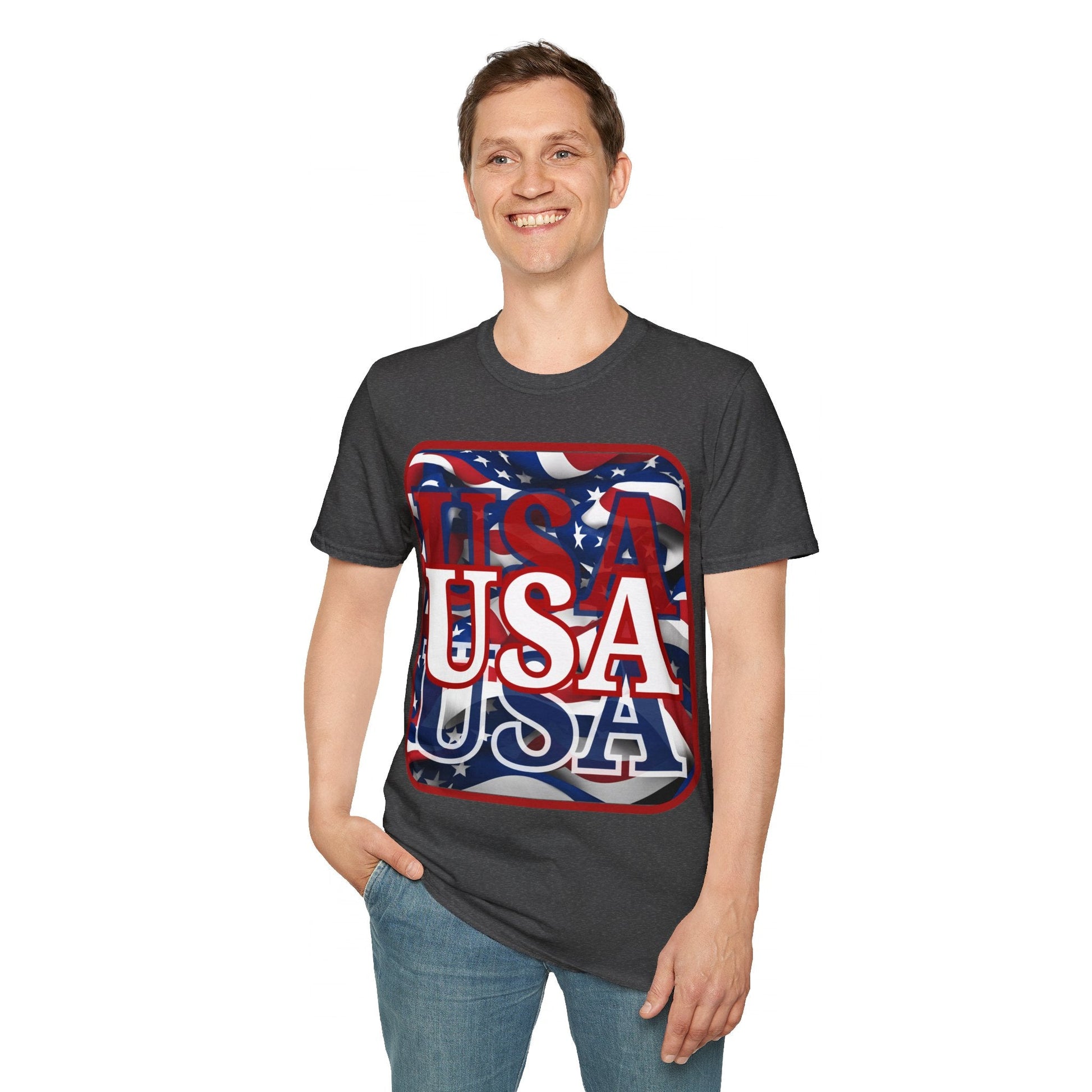 Red WHITE and Blue USA Patriot DKcolors Unisex T-Shirt by cypherpunkgear – cypherpunkgear.com | Cypherpunk Merch