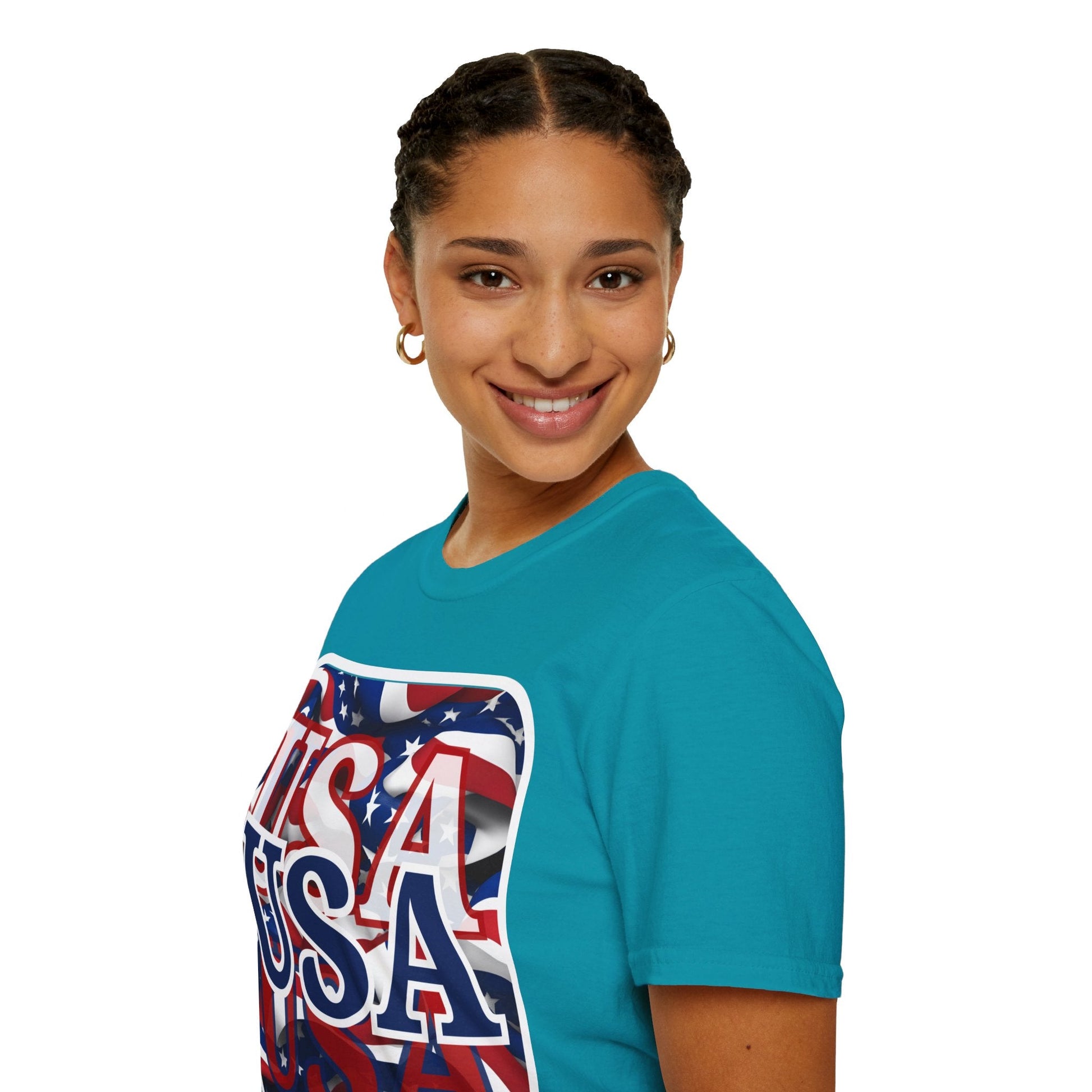 Red White and BLUE USA Patriot DKcolors Unisex T-Shirt by cypherpunkgear – cypherpunkgear.com | Cypherpunk Merch