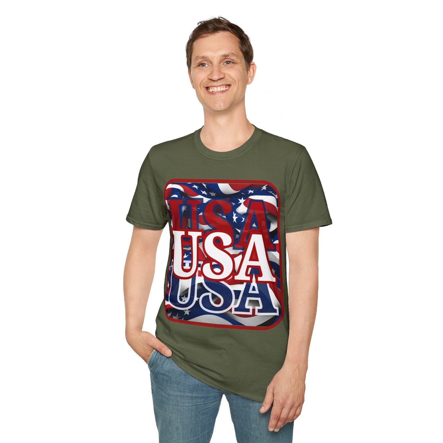 Red WHITE and Blue USA Patriot DKcolors Unisex T-Shirt by cypherpunkgear – cypherpunkgear.com | Cypherpunk Merch