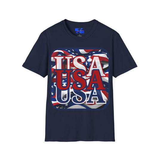 RED White and Blue USA Patriot DKcolors Unisex T-Shirt by cypherpunkgear – cypherpunkgear.com | Cypherpunk Merch