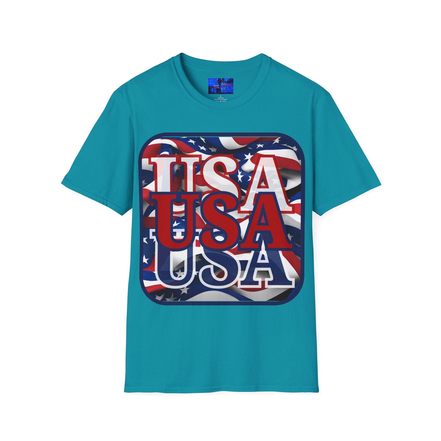 RED White and Blue USA Patriot DKcolors Unisex T-Shirt by cypherpunkgear – cypherpunkgear.com | Cypherpunk Merch